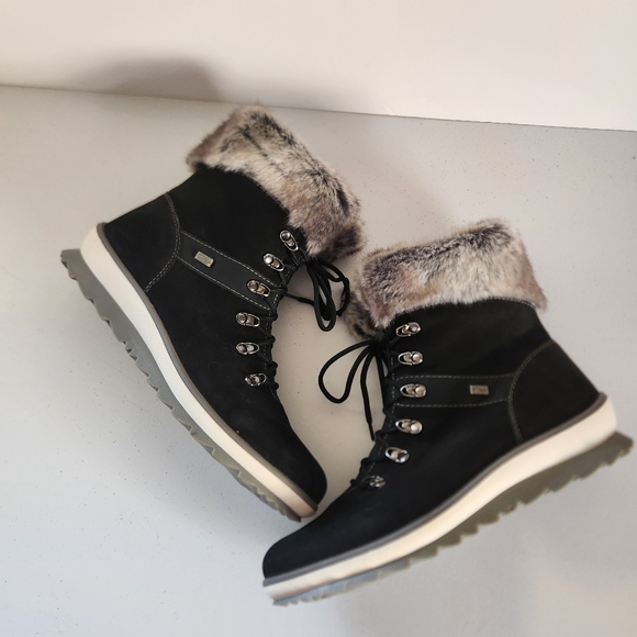 Remonte Shoes - Rieker Remonte Black Waterproof Winter Snow Boots Size 44 EU Size 11.5